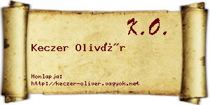Keczer Olivér névjegykártya