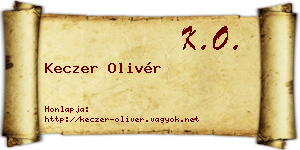 Keczer Olivér névjegykártya